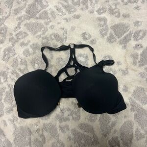 Front clasp Black Strappy Women's Bra